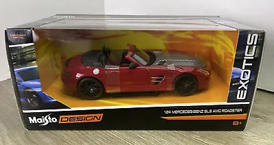 Mercedes Benz SLS AMG Roadster Maisto Exotics 1/24 Scale 31370 Red Collectible • $24.95