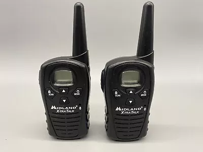 2 Midland X-Tra Talk LXT118 Handheld 2-Way Radio Walkie Talkies WORKING  • $7.99