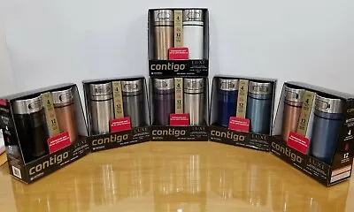 $34.90 • Buy Contigo Luxe Spill Proof Autoseal Steel Thermos Coffee Travel Mug Flask 414ml