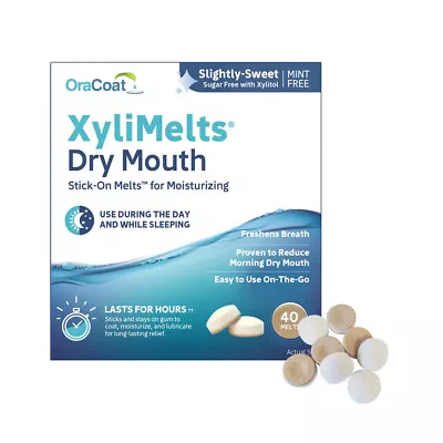 XyliMelts Dry Mouth Mint Free Discs 40 Pack • $20.64