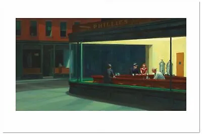 Edward Hopper 'Nighthawks' 24x36 Inches Fine Art Print • £32.95