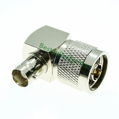 N Type Male Plug To BNC Female Jack Right Angle 90 Degree RF Adapter Connector • $3.99