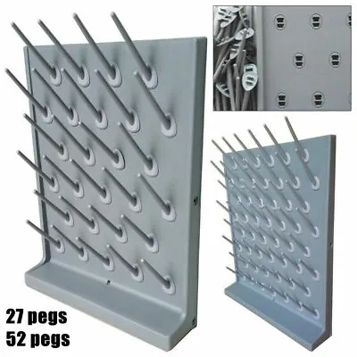 2PCs Lab Supply Wall Desk Drying Rack 52 Pegs/27 Pegs Cleaning Equipment Grey PP • $65