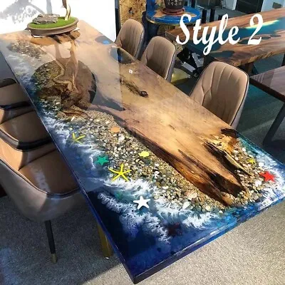 Epoxy Resin Top Center Dining Table Customized Kitchen Slab Table For Home Decor • $585