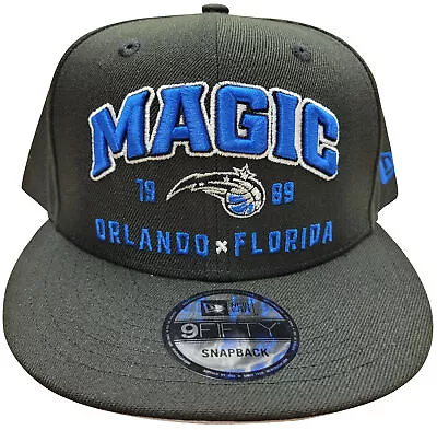 Men's New Era 9Fifty Black/Blue NBA Orlando Magic Stacked Snapback (60044278) - • $29.95