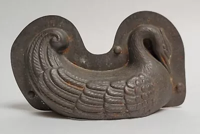 Antique SWAN / BIRD Chocolate Candy Metal Half Mold • $125