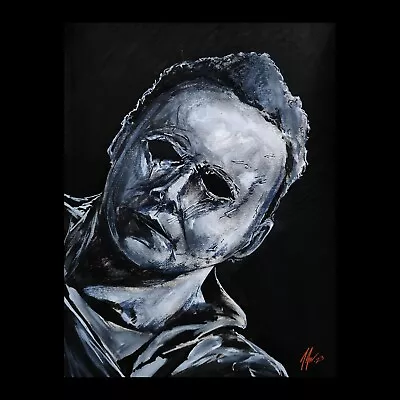 Michael Myers Original Horror Painting 11  X 14  Joe Doyle - Halloween Comic Art • $300