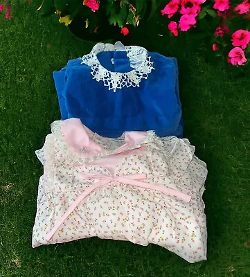 Lot Of 2-VTG Nana's Pet/Polly Flinder Dresses Baby Girl Toddler Gown SIZE 1/ T-2 • $42.99