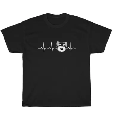 Miniature Schnauzer Heartbeat Mini Schnauzer Face Dog Pet Lover T-Shirt Unisex • $19.99