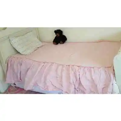 2 Rare Morgan Jones Vintage Chenille Twin Bedspreads Cotton Pink Periwinkle Blue • $215