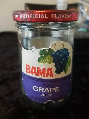 Vintage BAMA Grape Jelly Jar 18 Oz By Borden • $6