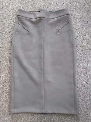 Grey Velvet Pencil Skirt Size 8 From Next • £1.50