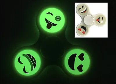 Glow In The Dark Fidget Spinners Finger Hand Tri-Spinner Kids Adults Focus Toys • £3.29