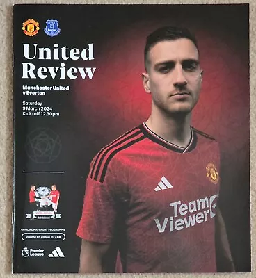 Manchester United V Everton 9th March '24 Matchday Programme Pin Badge & Pen • £7.50