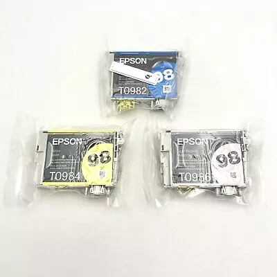 Genuine Epson 98 Claria Pack Of 3 T098920 CYLM (New Sealed Without Box) • $22.99