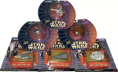 Star Wars Micro DIE-CAST 6 Lot TIE Fighter Y &X-WingMillenium FalconDestroyer • $27.99