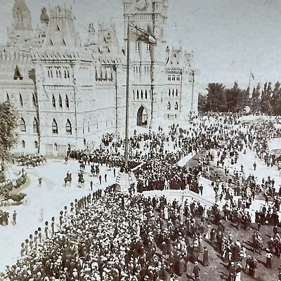 Antique 1901 Queen Victoria Celebration Ottawa ONT Stereoview Photo Card V2866 • $24.99
