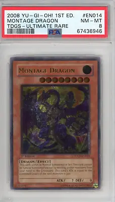 PSA 8 Montage Dragon - TDGS-EN014 - Ultimate Rare 1st Edition 946 • $84.81