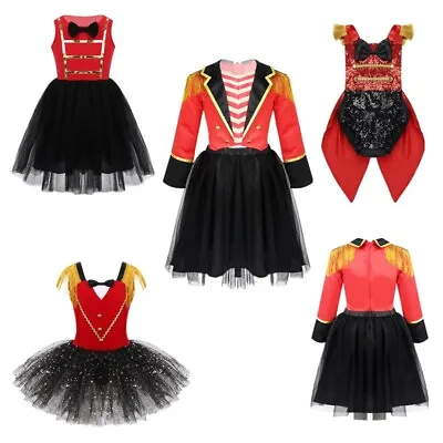Kids Girls Ringmaster Costume Princess Tutu Dress Party Cosplay Skirts Dress Up • $27.58