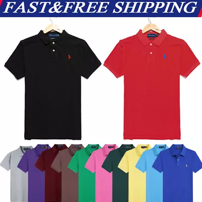 Ralph Lauren T-shirt Polo Shirt Men Shirt Polo Short Sleeve Cotton Polo Shirt ## • $47.29