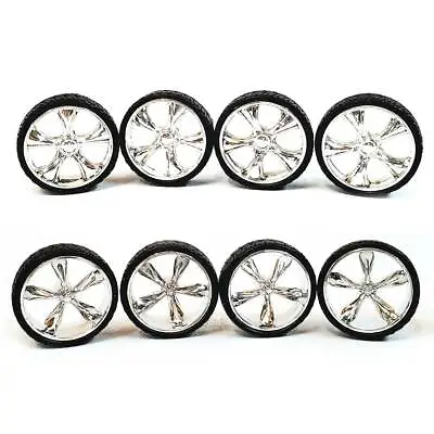 Set Of 2: 8PC Hobby Wheels - Fit Most 1/24 Scale Model Cars • $11.95