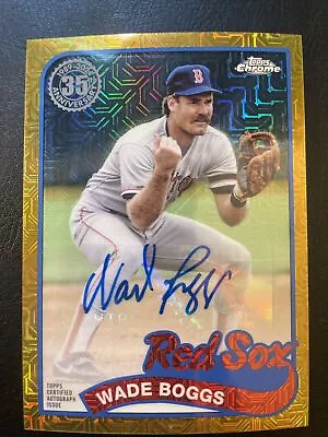 2024 Topps Series 1 #T89C-36 Wade Boggs AUTO Silver Pack Chrome Mojo '89 HOF • $95