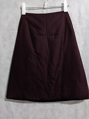 A Detacher To Be Detached Padded Paneled Skirt Size 6 Blood Red Wine Quilt • $189.99