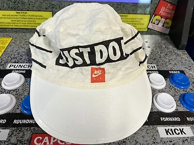 Vintage 1980s Nike “Just Do It” Painters Volleyball Cycling Cap Hat SEE PHOTOS! • $24.65