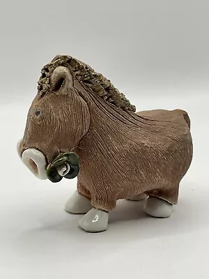 Retired Vtg Artesania Rinconada Horse Donkey Mule With Enamel Flower Figurine • $20