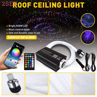 2000pcs Headliner Star Light Kit Roof Twinkle Ceiling Light Optic Fiber Home Car • $131.38