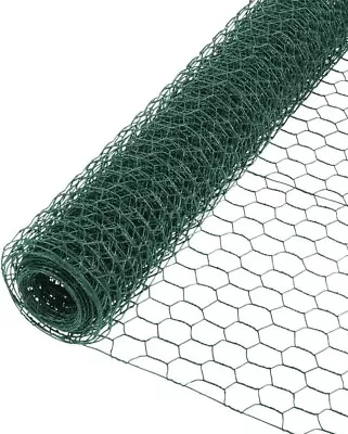 Galvanised PVC Coated Chicken Wire Netting Mesh Net Rabbit Fence • £29.99