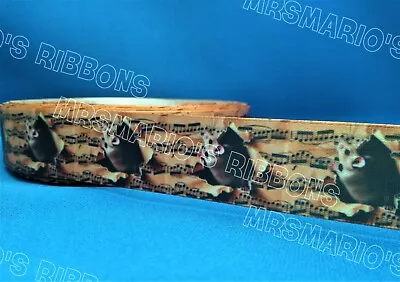 Cute Mouse Rodent Music Notation Design Satin Cake/craft Ribbon @ MrsMario's • £1.79