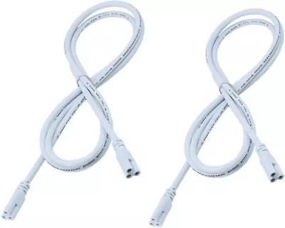 (2-PACK) T5 T8 Tube Light Fixture LED Linkable Cord 3Pin Lamp Connection 10' • $11