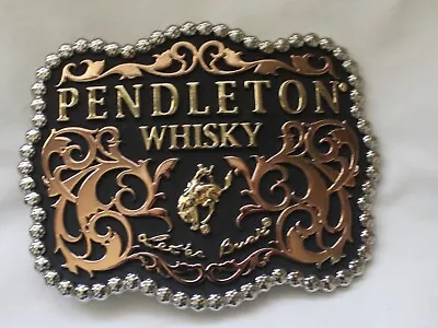 Montana Silversmiths Pendleton Whisky Let'er Buck Promo Bronco Belt Buckle • $99.95