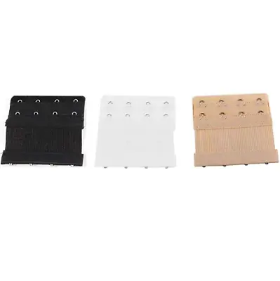 Bra Extender Extension 4 Hook Pack Of 3 Clip On Strap Elastic Black White Nude • $4.99