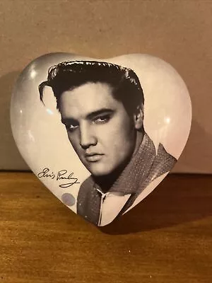 Elvis Presley Heart Shaped Trinket Box 5  Heartbreak Hotel Ceramic Vintage 1999 • $13.99