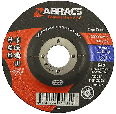 High Quality Abracs Thin 3mm Metal Cutting Discs -Grinder Disc For Steel • £28.99