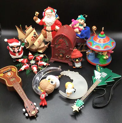 Lot Of 12 Santa Hallmark Keepsake Christmas Ornaments Loose No Box Some Musical • $18