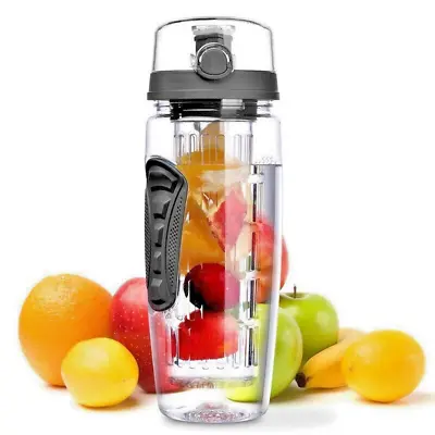 Water Fruit Bottle BPA Free Plastic Sport Fruit Infuser Water Bottles 33 Oz • $24.99