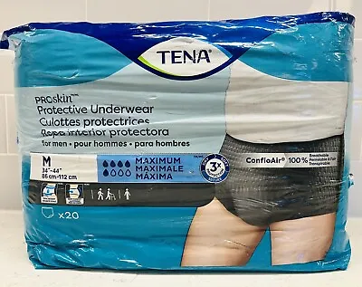 TENA Disposable Underwear Male Size Medium Maximum Absorption Torn Package 20 • $13.60