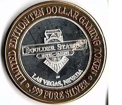 $23.99 • Buy Boulder Station Casino Las Vegas .999 Silver $10 Gaming Token Locomotive Edition