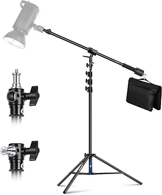 NEEWER Air Cushioned Aluminum Light Stand 9.8ft Photography Stand With Boom Arm • £109.99