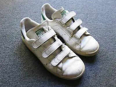 $25 • Buy Adidas Stan Smith White / Green Sneakers Size 6