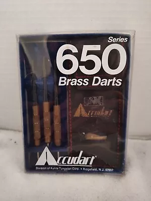 Accudart Series 650 Brass Dart Set VINTAGE Model 653-19  COMPLETE • $29.99