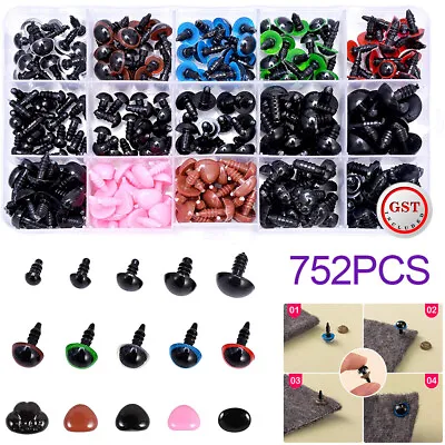 752X Plastic Safety Eyes For Teddy Bear Doll Toy Animal Felting Accessories DIY • $17.44