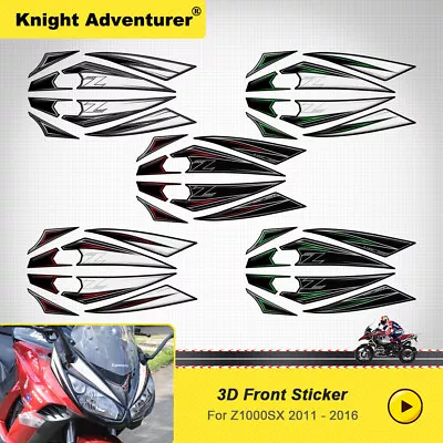 For 2011-2016 Kawasaki Z1000SX Motos Front Fairing Protector Decal Sticker Kit • $35