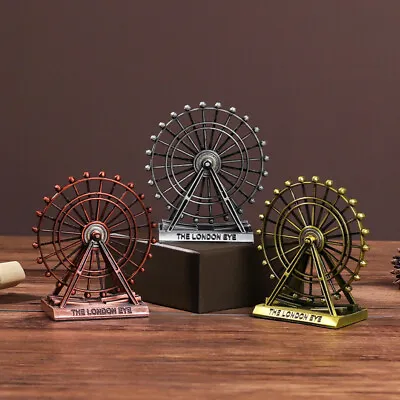 Ferris Wheel London Eye Ornaments Sculpture Desktop Ornaments Iron Arts Crafts • £9.59