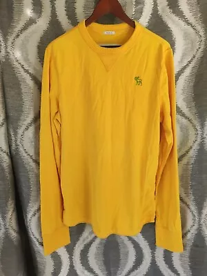 Long Sleeve Top Yellow XXL Abercrombie & Fitch Muscle • £9.39