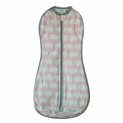 $20 • Buy Woombie 14-19 Lb 3-6 Month Swaddle Convertible Pink Kiss Elephant Girls Big Baby