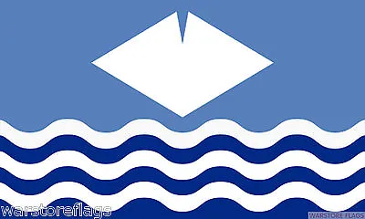 ISLE OF WIGHT FLAG Waves Ventnor Cowes Ryde Shanklin CHOOSE YOUR SIZE Flags • £4.43